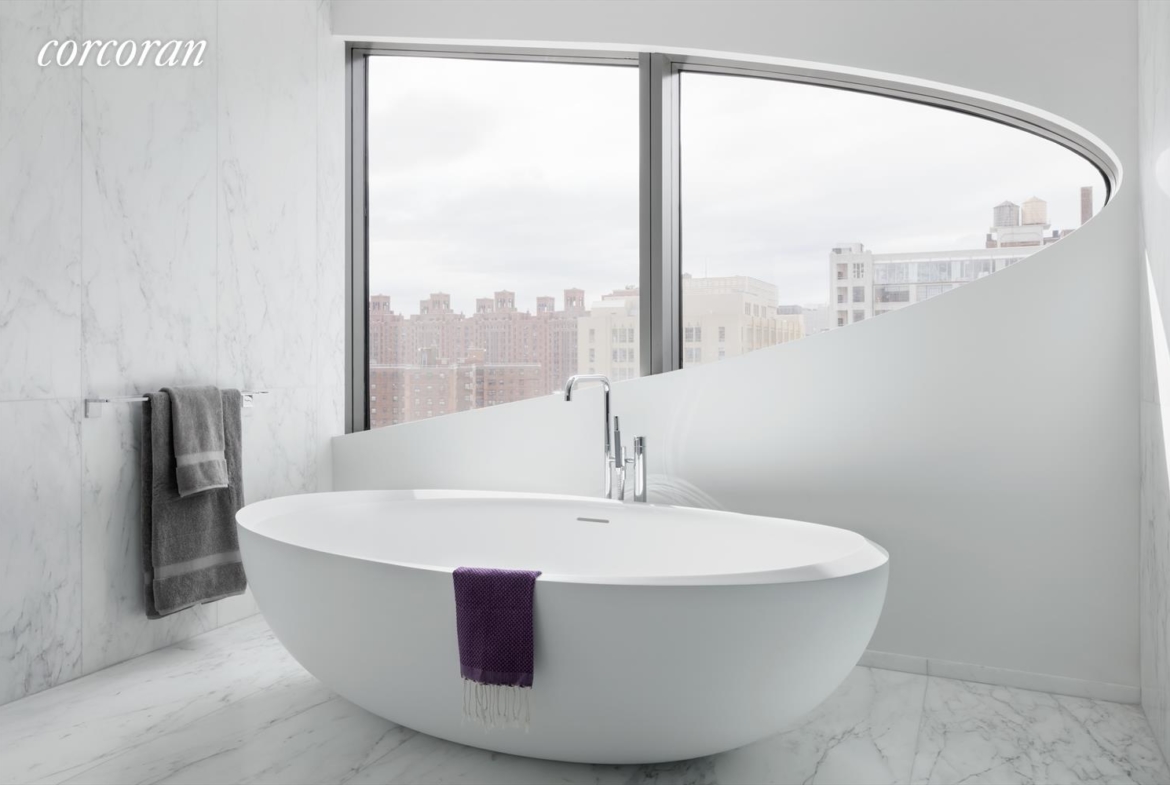Zaha Hadid Penthouse, 520 West 28th Street, Chelsea, New York | A Bathroom View | Corcoran | Finest Residences