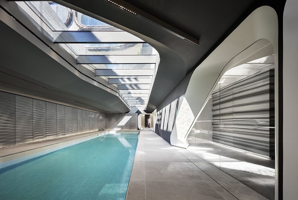 Zaha Hadid Penthouse, 520 West 28th Street, Chelsea, New York | The Swimming Pool | Corcoran | Finest Residences