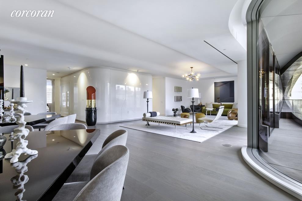 Zaha Hadid Iconic Residence, 520 West 28th Street, Chelsea, New York | Living Area | Corcoran | Finest Residences