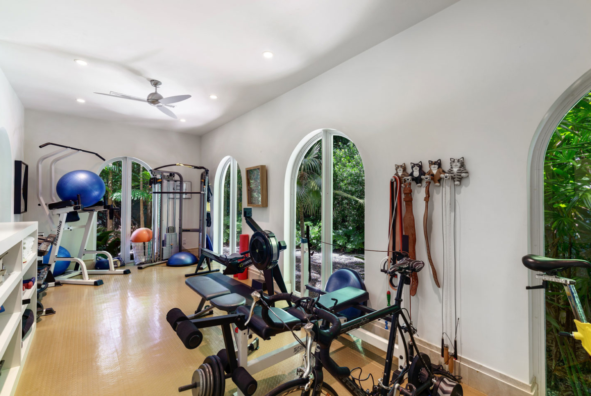 3725 Leafy Way, Coconut Grove, Miami, Florida, USA | Home Gym | Listed by Dennis Carvajal, Real Estate Agent, ONE Sotheby's International Realty | Finest Residences