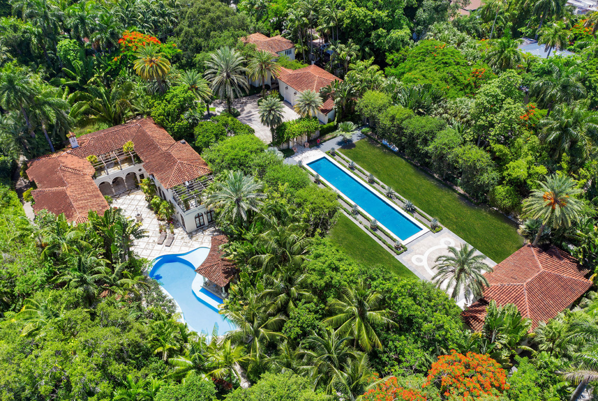 3725 Leafy Way, Coconut Grove, Miami, Florida, USA | Aerial View | Listed by Dennis Carvajal, Real Estate Agent, ONE Sotheby's International Realty | Finest Residences