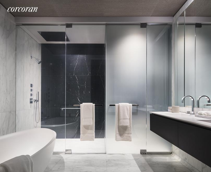 Zaha Hadid Iconic Residence, 520 West 28th Street, Chelsea, New York | A Bathroom | Corcoran | Finest Residences