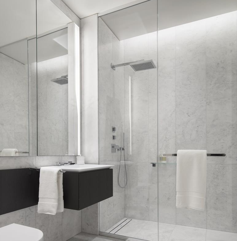 Zaha Hadid Iconic Residence, 520 West 28th Street, Chelsea, New York | A Shower Room | Corcoran | Finest Residences