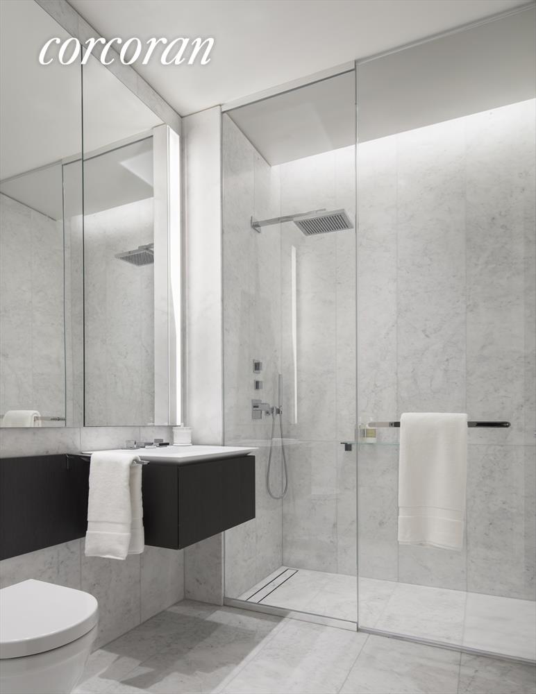 Zaha Hadid Iconic Residence, 520 West 28th Street, Chelsea, New York | A Shower Room | Corcoran | Finest Residences