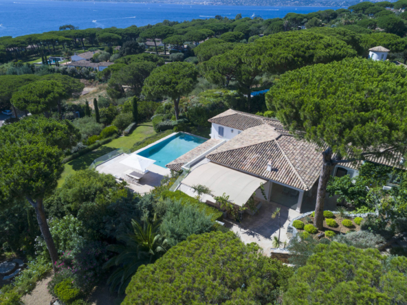 Luxury Property in Les Parcs de Saint Tropez, Côte d'Azur, France • Aerial View On The Villa | Listed by Bernard Corcos, CEO of Finest International | FINEST RESIDENCES