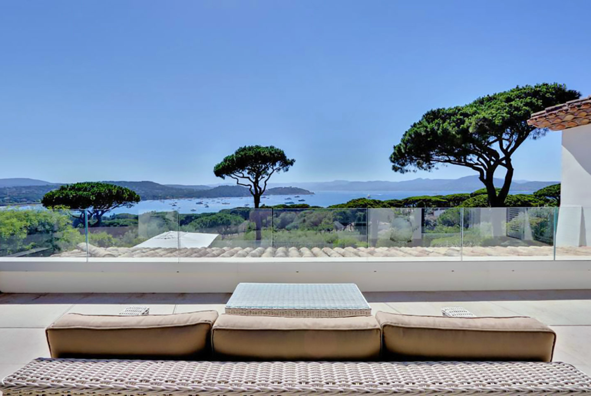 Luxury Property in Les Parcs de Saint Tropez, Côte d'Azur, France • View From the High Ground Floor Terrace | Listed by Bernard Corcos, CEO of Finest International | FINEST RESIDENCES