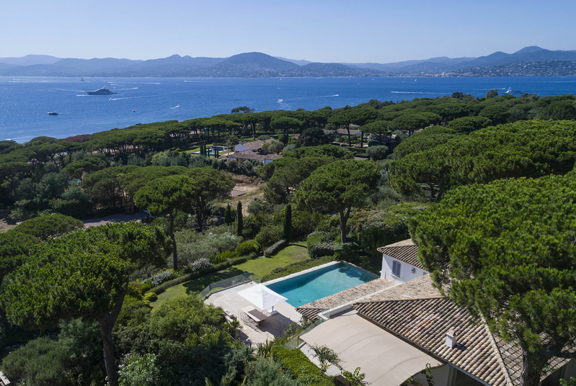 Luxury Property in Les Parcs de Saint Tropez, Côte d'Azur, France • Aerial View On The Villa | Listed by Bernard Corcos, CEO of Finest International | FINEST RESIDENCES