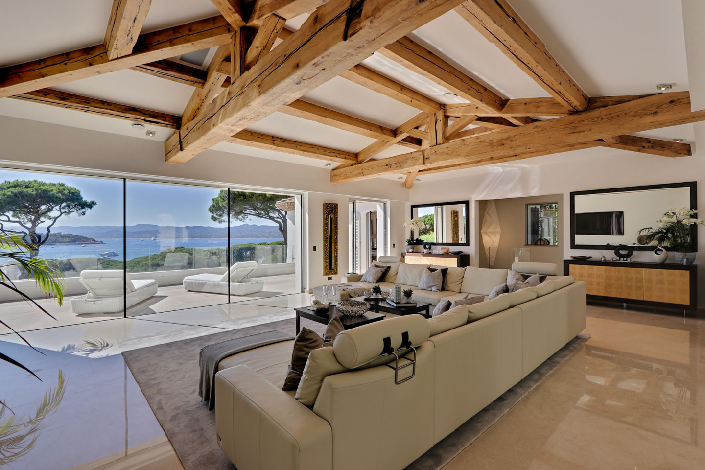 Luxury Property in Les Parcs de Saint Tropez, Côte d'Azur, France • The Living Room | Listed by Bernard Corcos, CEO of Finest International | FINEST RESIDENCES