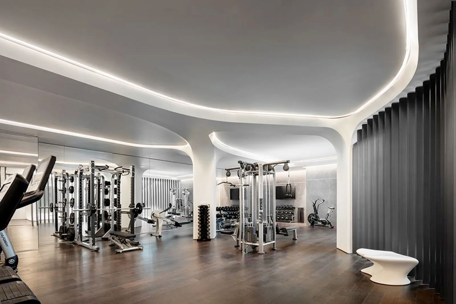 Zaha Hadid Iconic Residence, 520 West 28th Street, Chelsea, New York • Gym | Corcoran • Finest Residences