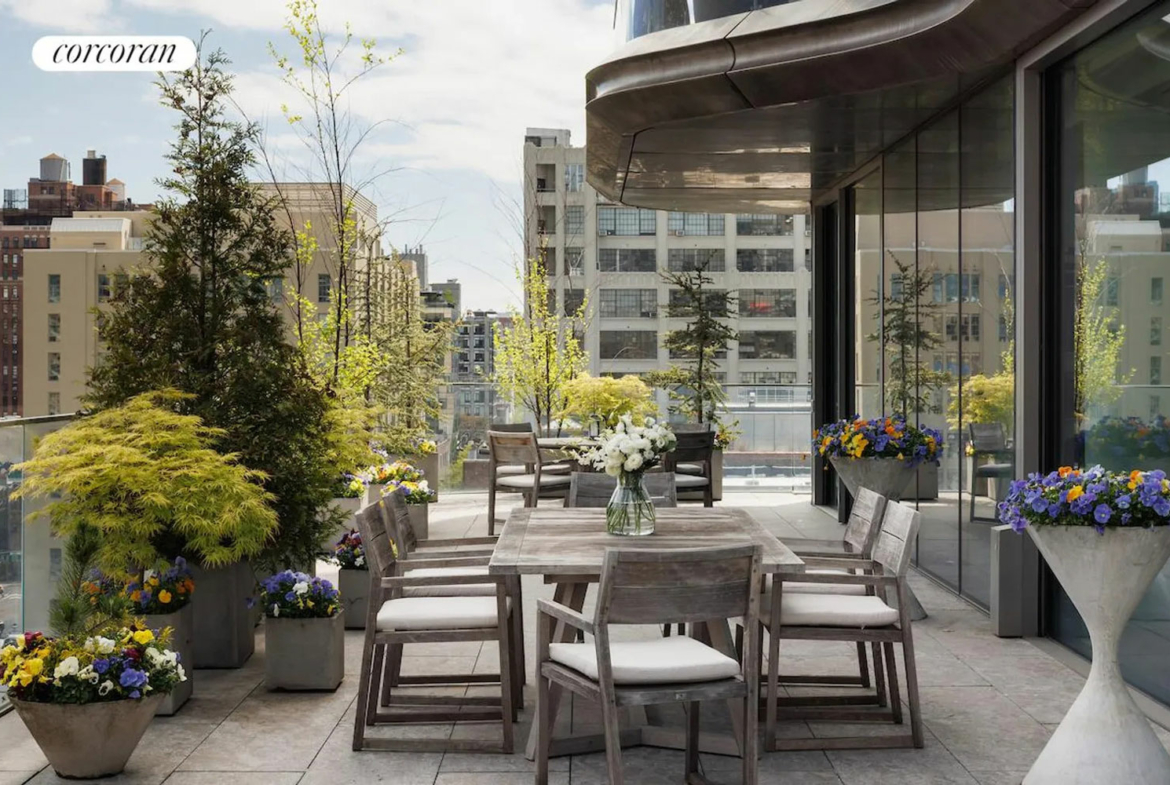 Zaha Hadid Iconic Residence, 520 West 28th Street, Chelsea, New York • The Terrace | Corcoran • Finest Residences