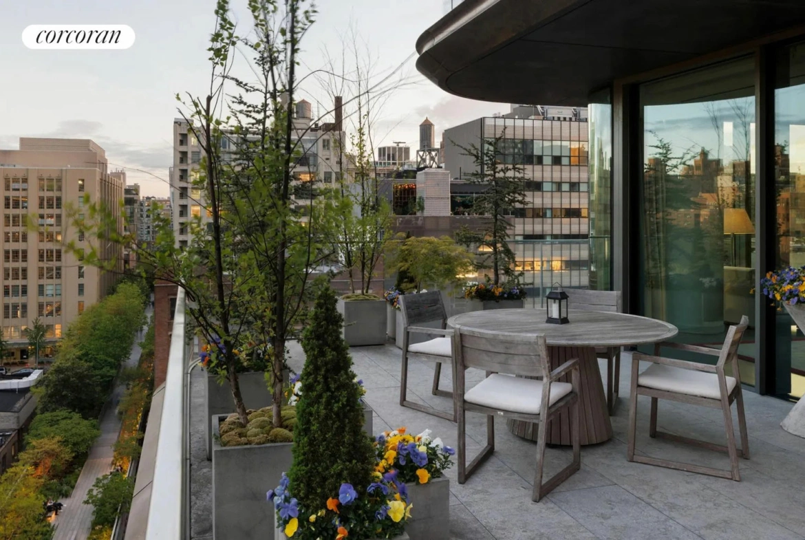 Zaha Hadid Iconic Residence, 520 West 28th Street, Chelsea, New York • The Terrace | Corcoran • Finest Residences