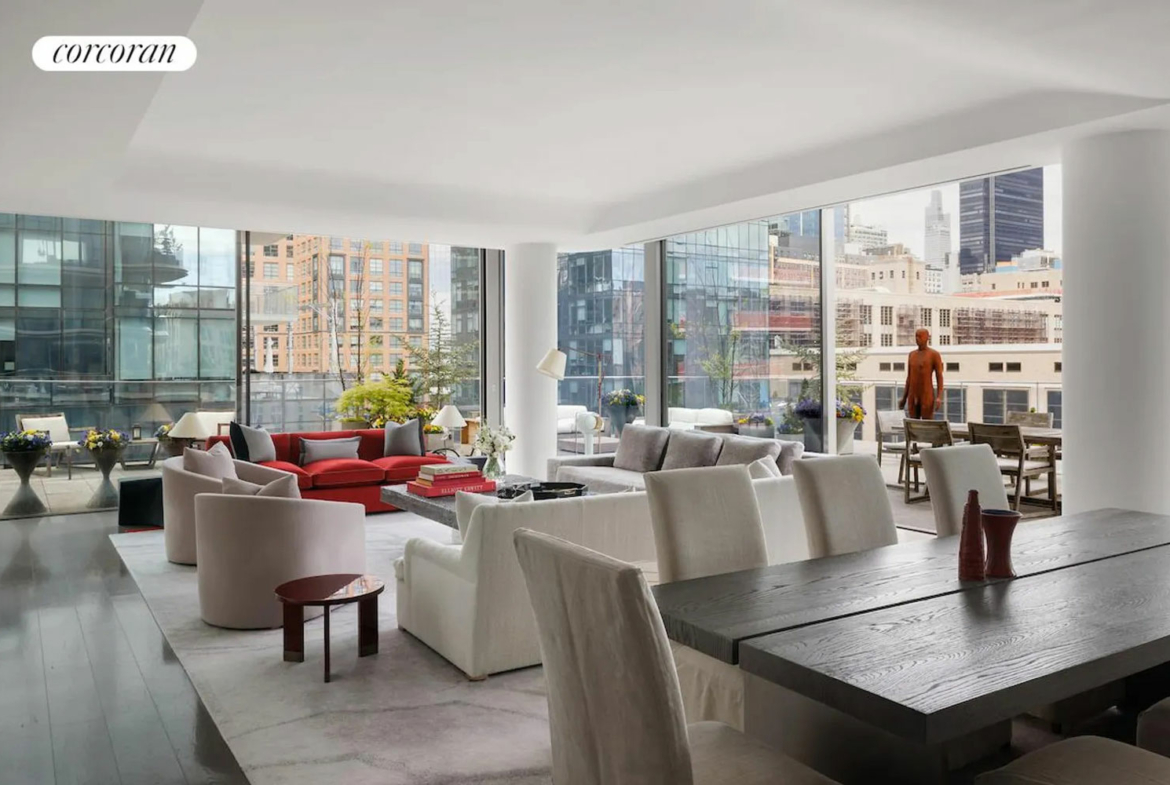 Zaha Hadid Iconic Residence, 520 West 28th Street, Chelsea, New York • Living Room | Corcoran • Finest Residences