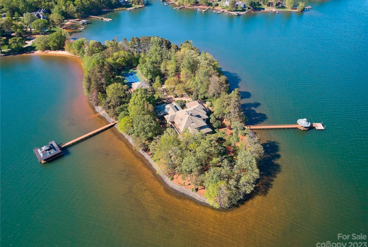 Merancas Island, Palatial Private Island in North Carolina • 14051 Island Drive, Huntersville, NC • Listed by Jessica Grier, Real Estate Broker Associate at Premier Sotheby's International Realty | Finest Residences