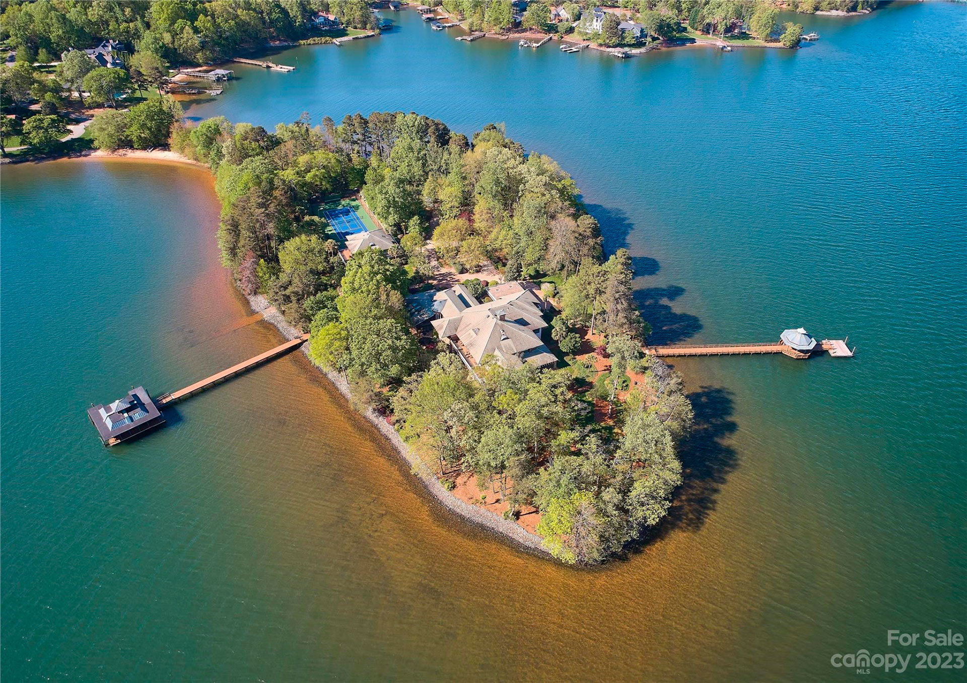 Merancas Island, Palatial Private Island in North Carolina • 14051 Island Drive, Huntersville, NC • Listed by Jessica Grier, Real Estate Broker Associate at Premier Sotheby's International Realty | Finest Residences